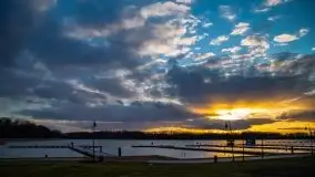 Zachód słońca widoczny w Sztynorcie, 27 luty 2020 - zdjęcie 1