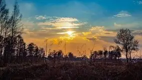 Marcowy zachód słońca nad jeziorem Dobskim - zdjęcie 3