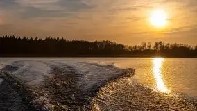 Jezioro Stręgiel skąpane w złocie zachodu słońca - zdjęcie 32