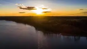 Zachód przy zwalony moście i jeziorze Patelnia, Kruklanki 03.2020 - zdjęcie 47