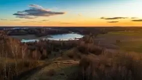 Zachód przy zwalony moście i jeziorze Patelnia, Kruklanki 03.2020 - zdjęcie 42