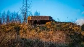 Zachód przy zwalony moście i jeziorze Patelnia, Kruklanki 03.2020 - zdjęcie 13