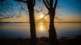 Marcowy zachód słońca nad jeziorem Dargin, Nowy Harsz - zdjęcie 42