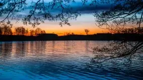 Wschód nad jeziorem Stręgielek, marzec 2020 - zdjęcie 2