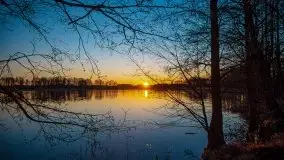 Wschód nad jeziorem Stręgielek, marzec 2020 - zdjęcie 26