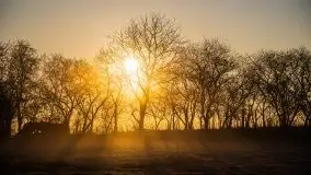 Wschód słońca w Giżycku, ul. Obwodowa - zdjęcie 1