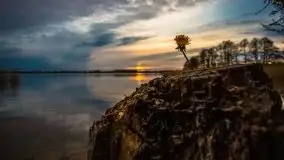 Zachód słońca nad jeziorem Tajty, 29 kwietnia 2020r. - zdjęcie 36