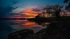 Zachód słońca nad jeziorem Tajty, 29 kwietnia 2020r. - zdjęcie 39