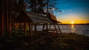 Zachód słońca nad jeziorem Ublik Wielki, maj 2020 r. - zdjęcie 23