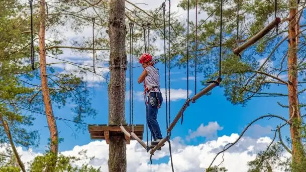 Park linowy Hotel Tajty, Wilkasy koło Giżycka - zdjęcie 7