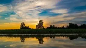 Zachód słońca, widok z wody na jezioro Święcajty - zdjęcie 13