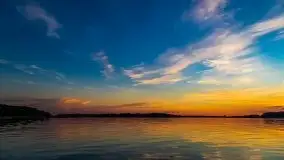 Zachód słońca, widok z wody na jezioro Święcajty - zdjęcie 24