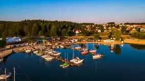 Wschód Słońca, Wilkasy, jezioro Niegocin, sierpień 2020 r. - zdjęcie 6