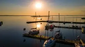 Wschód Słońca, Wilkasy, jezioro Niegocin, sierpień 2020 r. - zdjęcie 18