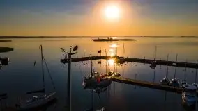 Wschód Słońca, Wilkasy, jezioro Niegocin, sierpień 2020 r. - zdjęcie 35