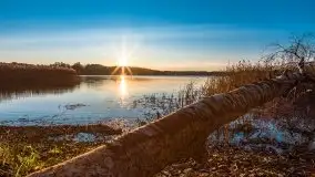 Zachód Słońca nad jeziorem Dobskim, listopad 2020 - zdjęcie 13