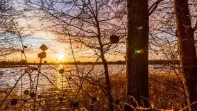 Zachód słońca i resztki jesieni nad jeziorem Ołów - zdjęcie 23