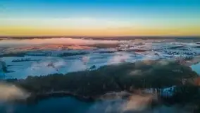 Pierwszy śnieg i wschód słońca nad jeziorem Boczne - zdjęcie 108