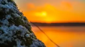 Pierwszy śnieg i wschód słońca nad jeziorem Boczne - zdjęcie 19