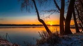 Pierwszy śnieg i wschód słońca nad jeziorem Boczne - zdjęcie 84