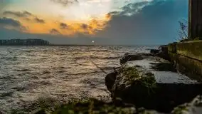 Wschód słońca przy moście Sztynorckim i jeziorze Dargin - zdjęcie 2