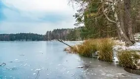 Zima nad jeziorem Wesołek, okolice Rucianej Nidy - zdjęcie 9