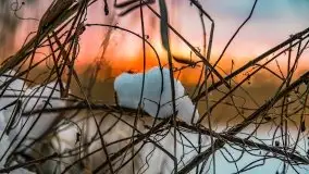 Zimowy zachód słońca między jeziorem Dargin i Sztynorckie - zdjęcie 27