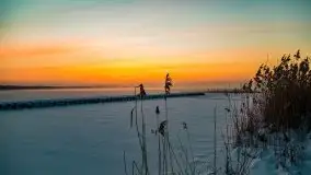 Zimowy wschód słońca nad jeziorem Dargin i... -27 stopni - zdjęcie 36