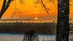 Zimowy wschód słońca nad jeziorem Dargin i... -27 stopni - zdjęcie 29