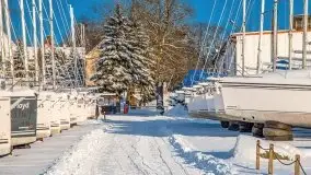 Port w Sztynorcie w zimowej scenerii, styczeń 2021 r. - zdjęcie 27