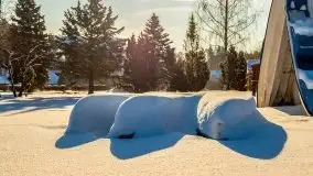 Zima w porcie AZS, jezioro Niegocin, 2021 r. - zdjęcie 4