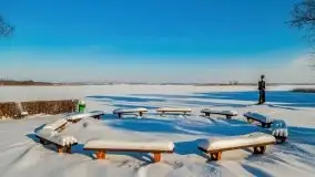 Zima w porcie AZS, jezioro Niegocin, 2021 r. - zdjęcie 42