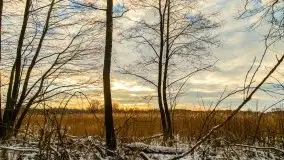 Zachód słońca w okolicach zimowych Kruklanek - zdjęcie 2