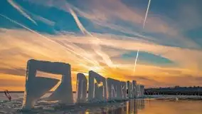 Zachód słońca w Giżycku nad jeziorem Niegocin 02.2021 - zdjęcie 42