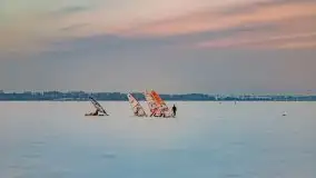 Zachód słońca w Giżycku nad jeziorem Niegocin 02.2021 - zdjęcie 28