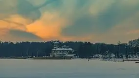 Zachód słońca w Giżycku nad jeziorem Niegocin 02.2021 - zdjęcie 39