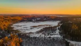 Zachód słońca nad jeziorem Siercze, luty 2021  - zdjęcie 16