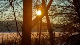 Zachód słońca nad jeziorem Siercze, luty 2021  - zdjęcie 4