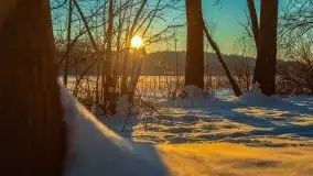 Zachód słońca nad jeziorem Siercze, luty 2021  - zdjęcie 36