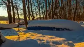 Zachód słońca nad jeziorem Siercze, luty 2021  - zdjęcie 6