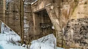 Śluza w Leśniewie Górnym w zimowej szacie, luty 2021 - zdjęcie 8