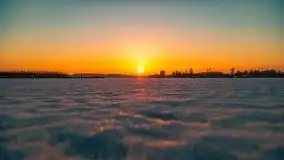 Zima i zachód słońca w porcie Tło Dla Mew - zdjęcie 15