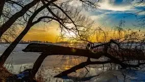 Zachód słońca nad jeziorem Kruklin, luty 2021 - zdjęcie 5