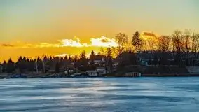 Zimowy wieczór i zachód słońca w Rynie, luty 2021 - zdjęcie 45