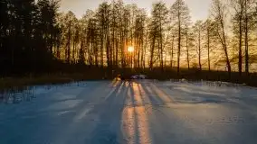 Marcowy zachód słońca nad jeziorem Dejguny - zdjęcie 24