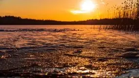 Marcowy zachód słońca nad jeziorem Kisajno - zdjęcie 2