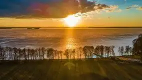 Efekt halo - zachód słońca nad jeziorem Dargin - zdjęcie 25