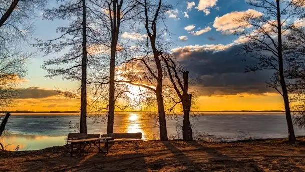 Efekt halo - zachód słońca nad jeziorem Dargin - zdjęcie 4