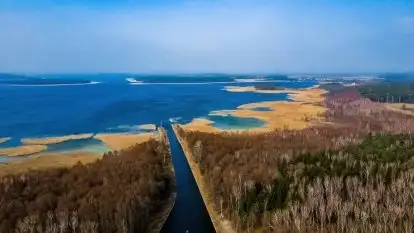 Śluza Karwik na początku wiosny 2021