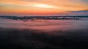 Wschód słońca z drona nad jeziorem Wojnowo - zdjęcie 37